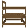 Canapés d'angle de jardin 2 pcs marron miel bois de pin solide 