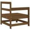 Canapés d'angle de jardin 2 pcs marron miel bois de pin solide 