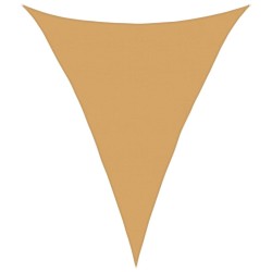 Voile d'ombrage 160 g/m² triangulaire sable 4x5x5 m PEHD 