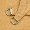 Voile d'ombrage 160 g/m² triangulaire sable 4x5x5 m PEHD 