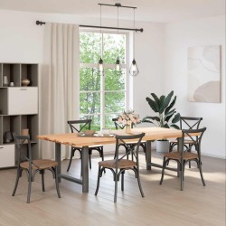 Pieds de table à manger Anthracite 2 pièces 100 x (72-73) cm Acier 