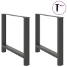 Pieds de table à manger Anthracite 2 pièces 100 x (72-73) cm Acier 