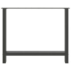 Pieds de table à manger Anthracite 2 pièces 100 x (72-73) cm Acier 