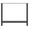Pieds de table à manger Anthracite 2 pièces 100 x (72-73) cm Acier 