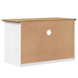 Meuble TV avec 2 tiroirs BODO marron bois de pin massif 