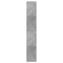 Armoire à chaussures gris béton 60x21x125,5cm bois d'ingénierie 