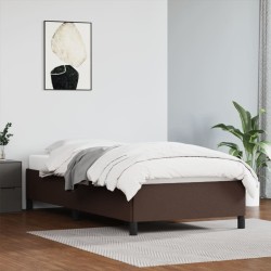 Cadre de lit sans matelas marron 80x200 cm similicuir 