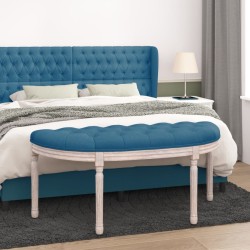 Banc Bleu 110,5x45x49 cm Velours 