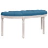 Banc Bleu 110,5x45x49 cm Velours 
