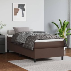 Cadre de lit sans matelas marron 80x200 cm similicuir 
