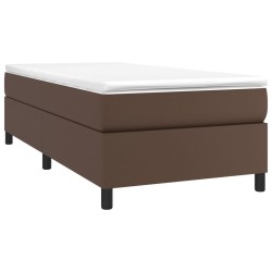 Cadre de lit sans matelas marron 80x200 cm similicuir 