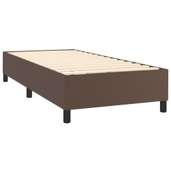 Cadre de lit sans matelas marron 80x200 cm similicuir 