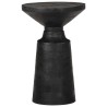 Table d'appoint noir Ø33x50 cm bois de manguier massif 