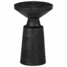 Table d'appoint noir Ø33x50 cm bois de manguier massif 