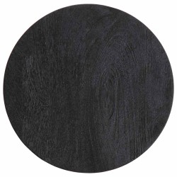 Table d'appoint noir Ø33x50 cm bois de manguier massif 