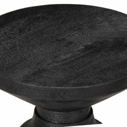 Table d'appoint noir Ø33x50 cm bois de manguier massif 