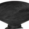 Table d'appoint noir Ø33x50 cm bois de manguier massif 