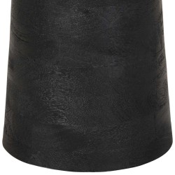 Table d'appoint noir Ø33x50 cm bois de manguier massif 