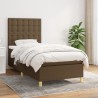 Sommier à lattes de lit avec matelas Marron foncé 90x200 cm 