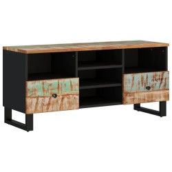Meuble TV 100x33x46 cm bois de récupération et d'ingénierie 