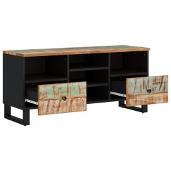 Meuble TV 100x33x46 cm bois de récupération et d'ingénierie 