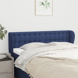 Tête de lit avec oreilles Bleu 147x23x78/88 cm Tissu 