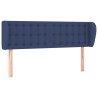 Tête de lit avec oreilles Bleu 147x23x78/88 cm Tissu 