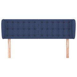Tête de lit avec oreilles Bleu 147x23x78/88 cm Tissu 