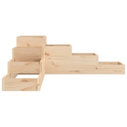Jardinière 4 niveaux 106x104,5x36 cm bois de pin massif 