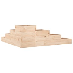 Jardinière 4 niveaux 106x104,5x36 cm bois de pin massif 