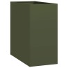 Jardinière vert olive 40x80x80 cm acier 