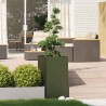 Jardinière vert olive 40x80x80 cm acier 
