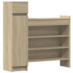 Armoire à chaussures chêne sonoma bois d'ingénierie 