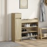 Armoire à chaussures chêne sonoma bois d'ingénierie 
