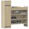 Armoire à chaussures chêne sonoma bois d'ingénierie 