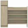 Armoire à chaussures chêne sonoma bois d'ingénierie 