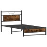 Cadre de lit sans matelas chêne fumé 107x203 cm bois ingénierie 