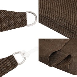 Voile d'ombrage 160 g/m² Marron 7x7 m PEHD 