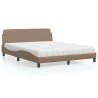 Lit avec matelas cappuccino 160x200 cm similicuir 