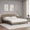 Lit avec matelas cappuccino 160x200 cm similicuir 