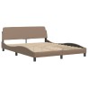 Lit avec matelas cappuccino 160x200 cm similicuir 