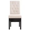 Chaises à manger lot de 4 crème tissu 