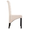 Chaises à manger lot de 4 crème tissu 