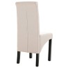 Chaises à manger lot de 4 crème tissu 