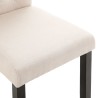 Chaises à manger lot de 4 crème tissu 