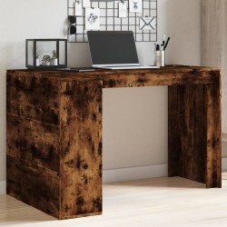 Bureau chêne fumé 123,5x73,5x75 cm bois d'ingénierie 