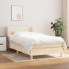 Sommier à lattes de lit avec matelas Crème 80x200 cm Tissu 