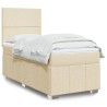 Sommier à lattes de lit et matelas Crème 90x190 cm Tissu 