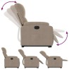 Fauteuil inclinable électrique taupe tissu microfibre 