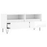 Meuble TV blanc brillant 100x34,5x44,5 cm bois d'ingénierie 